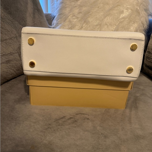Michael Kors Cream Satchel with Gold Accents - Picture 7 of 13